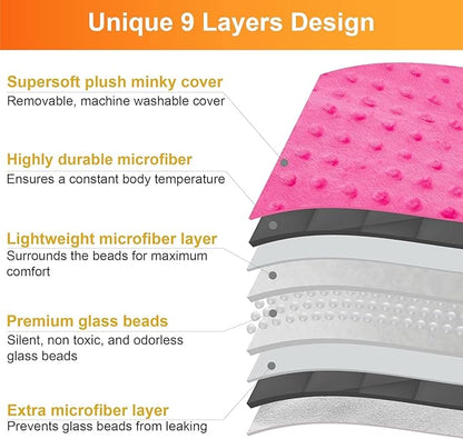 hazli Super-Soft Kids Weighted Blanket 7 Pounds - Weighted Blanket for Kids - Easy to Clean, Washable Minky Cover - 41x60 Inches 7lbs Child - Small Heavy Blanket for Girls and Boys