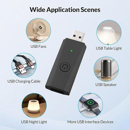 Wireless USB Power Switch,Smart Control for Type A USB Devices, Compatible with Alexa,Effortless Home Automation for Lamps, Fans, Chargers & More(5V, 2A)【1-Pack】