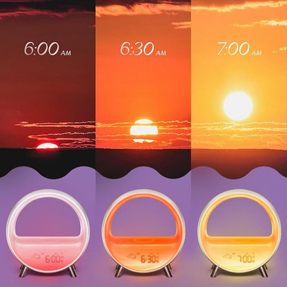 Dekala 5G Arches Gradual Sunrise Alarm Clock Loud Alarm Clock for Heavy Sleepers with Wireless Charging Sunset White Noise Sleep Sound Machine Touch/App/Button Control Best Valentine's Day Gift