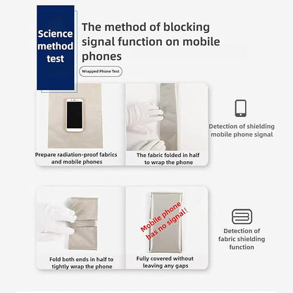 Faraday Fabric with Adhesive Backing 43" x 78.7" + Faraday Tape | Military Grade RFID Shielding Cloth | Block 5G Signals/Anti-Theft Brush | Privacy Protection for Wallet/Passport (43in W*78.7in L)