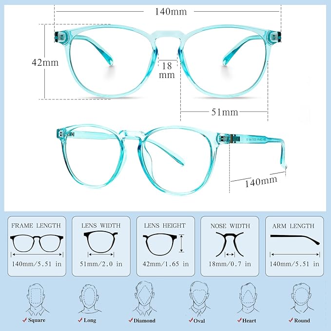 Blue Light Blocking Glasses for women/men - 4Pack Computer Reading/Gaming/TV/Phones Glasses Anti UV Glare Eyestrain