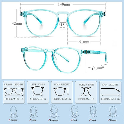 Blue Light Blocking Glasses for women/men - 4Pack Computer Reading/Gaming/TV/Phones Glasses Anti UV Glare Eyestrain