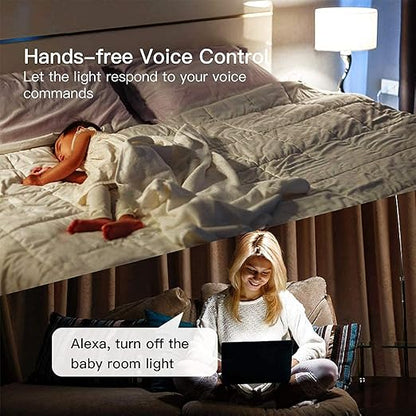WiFi Smart Light Switch Vilbetor 2 Gang Support Alexa 2 Pole Voice Control Wifi Wall Switch