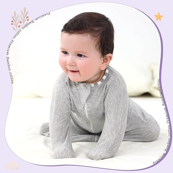 PuppyPaws Baby Sleep Sack 3-Pack Set, Transitional Swaddle, Sleep Sack 9-15 Months, Wearable Blanket Baby with 2-Way Zipper Summer, 95% Rayon derived from Bamboo, 5% Spandex
