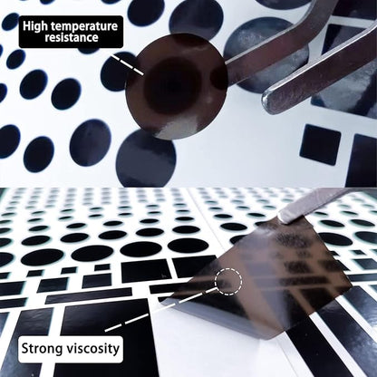 Light Dimming Stickers,LED Cover Stickers,2 Sheets White and Black,50% Dimming of LED Lights(Cut and Whole-50% Dimming All Black