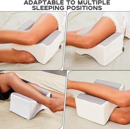 Knee Pillow for Side Sleepers, Leg & Knee Support Pillow, Hip Pillow for Side Sleepers, Hip Pain Relief, Memory Foam Alignment Pillow - Relieve Hip Pain & Sciatica(Grey)