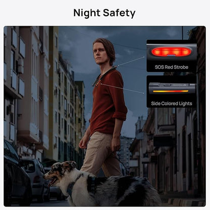 TROND LED Neck Reading Light, 3 Color 3 Brightness Book Light for Reading in Bed, 1000mAh Rechargeable Lamp, Flexible Arm with Outdoor Warning Lamp, Eye-Caring for Crochet, Travel, Book Lovers Gifts