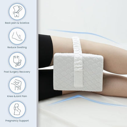 Knee Pillow for Side Sleepers,Knee Pillow,Leg Pillow for Side Sleeping,Memory Form, Leg Support Pillow,Removable&Washable Cover.