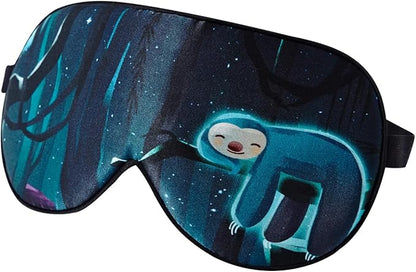 Alaska Bear Mulberry Silk Sleep Mask Luxury Cool and Lustrous Eye Cover for Sleeping Unisex (Sloth)