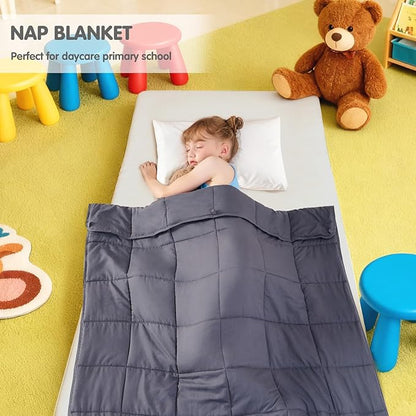 yescool Weighted Blanket 5 Pounds Cooling Weighted Lap Blanket, Grey Heavy Blankets for Sleeping, Weighted Throw Blanket Gift for 40-60lbs, 40"x60"