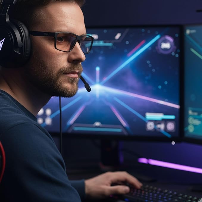 Horus X • Blue Light Glasses Men Women | Blue Light Blocking Glasses for Screen Anti-Fatigue Eye Migraine | Gaming Glasses V3