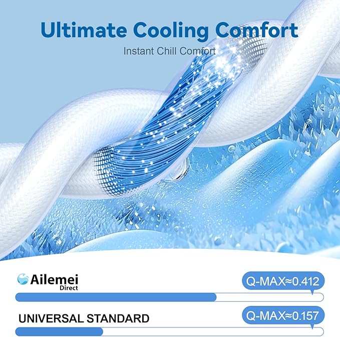 Ailemei Direct Cooling Throw Blanket for Couch, Double-Sided Summer Cooling Blankets for Hot Sleepers, Lightweight Ice Cool Blanket to Relieve Hot Flashes, Breathable Bed Cold Blankets for Sleeping