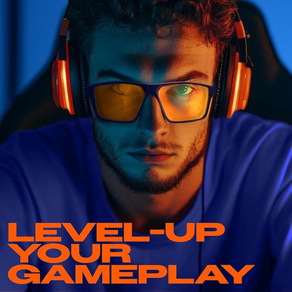 Titan Gaming Glasses, Blue Light Blocking, Night Driving Glasses for Men, Computer Protection Christmas Gift for Gamers