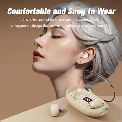 ANC Noise Cancelling Sleep Earbuds Ear Buds Sleeping Earphones Headphones for Side Sleepers, Wireless Bluetooth Comfortable Invisible Mini Small Tiny Hidden Discreet Earbuds for Small Ear Canals Work