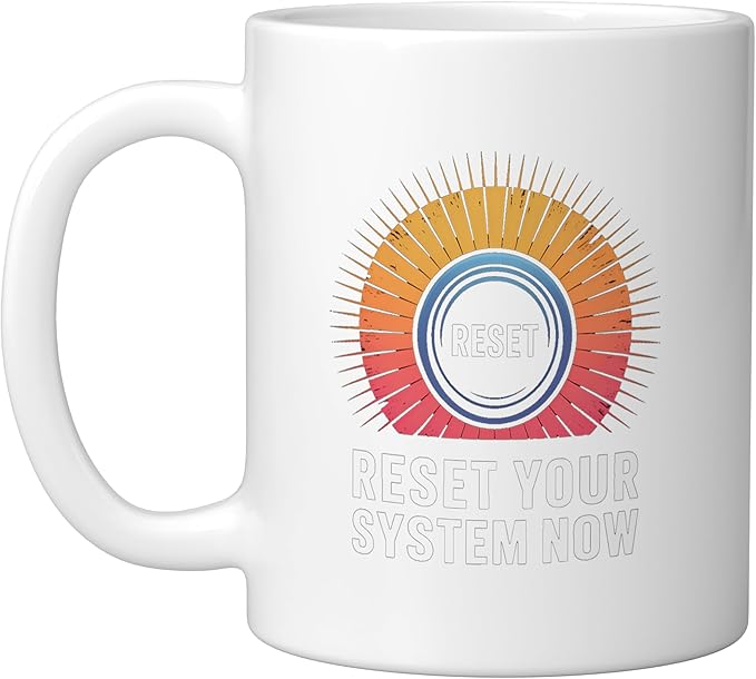Relaxation Breathing Vagus Nerve Stimulation, Stress Relief Ceramic Mug, White