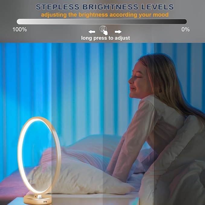 Desk Lamp Light Therapy Lamp,Sun Lamp 10000 Lux with 3 Color Temperatures, Stepless Brightness, Timer & Memory Function, Daylight Lamp,Full Spectrum Light for Home, Office,Decoration-Gold