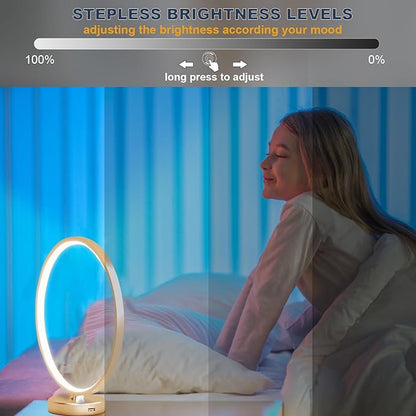 Desk Lamp Light Therapy Lamp,Sun Lamp 10000 Lux with 3 Color Temperatures, Stepless Brightness, Timer & Memory Function, Daylight Lamp,Full Spectrum Light for Home, Office,Decoration-Gold