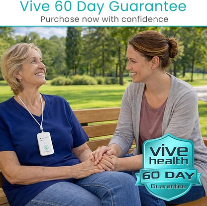 Vive Wireless Call Button - Emergency Alert System for Patients - Smart Portable Medical Panic Button - Notifies Nurse or Caretaker When Elderly Senior Needs Help - Perfect for Home Wander Prevention