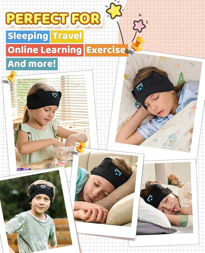 Kids Headphones Headband - Foldable with Adjustable Headband, 3.5 MM Jack for Online Learning, Plane, Travel, Tablet, iPad, Computer