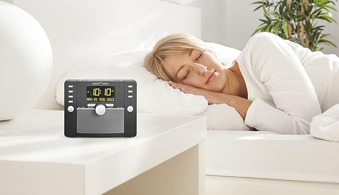 Sound Oasis Deluxe Bluetooth Sleep Tinnitus Sound Machine, World’s Best White Noise Machine for Better Sleep, Tinnitus Management, Clock Radio 288 Sounds