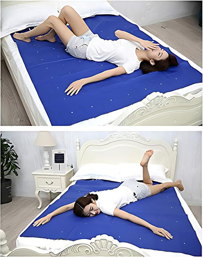 Cooling Water Mattress Pad – Single/Double Size Water-Cooled Bed Cooler System with Ice Pad for Hot Sleepers, Night Sweats & Summer Relief – Ideal for Home, Dorm, Apartment, Hostel,Single