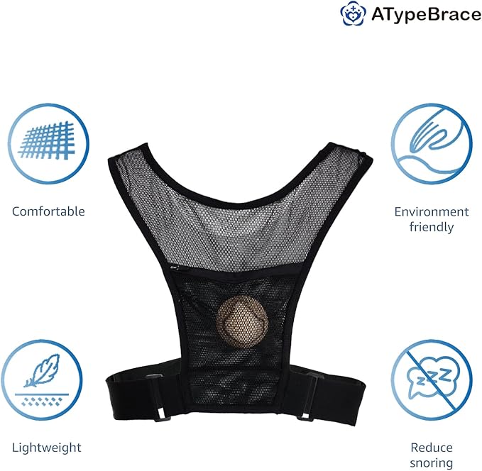 Side-Sleeping Trainer for Side Sleep, Anti Snoring Solution, Stop Snoring and Reduce The Risk for Sleep Apnea,Black
