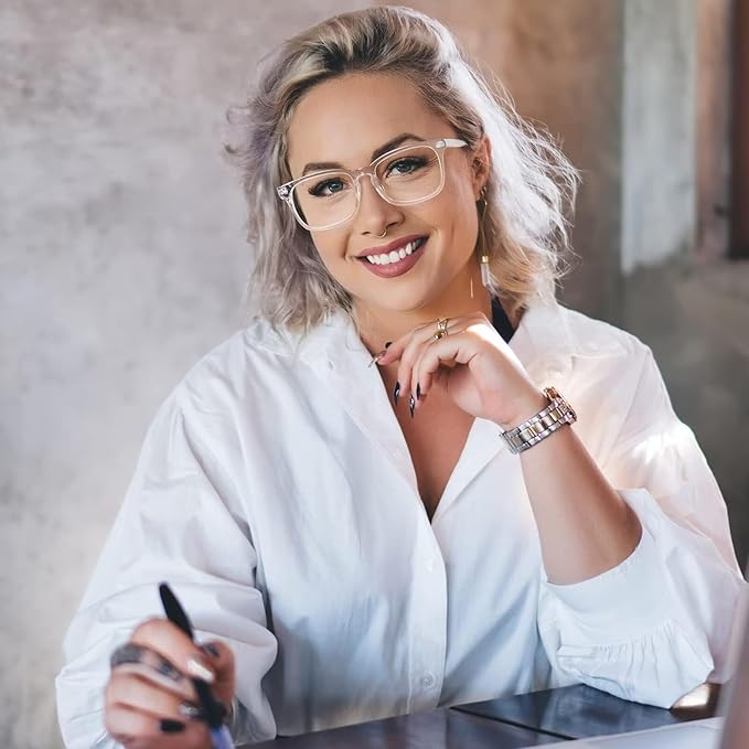 Reading Glasses for women Blue Light Blocking Glasses Filter UV Square Lightweight Readers Glasses for Men and Women