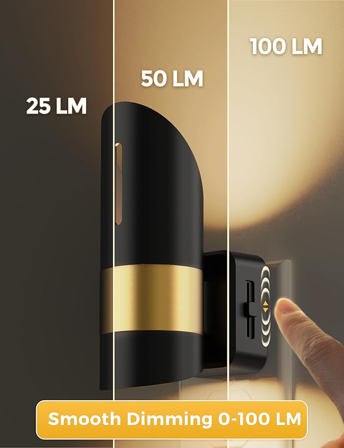 L LOHAS LED Night Light,Night Lights Plug into Wall, [2 Pack] Night Lights with Dusk to Dawn Sensor, Brightness Adjustable,3000K Soft White,Modern Nightlight for Adults Bathroom Hallway