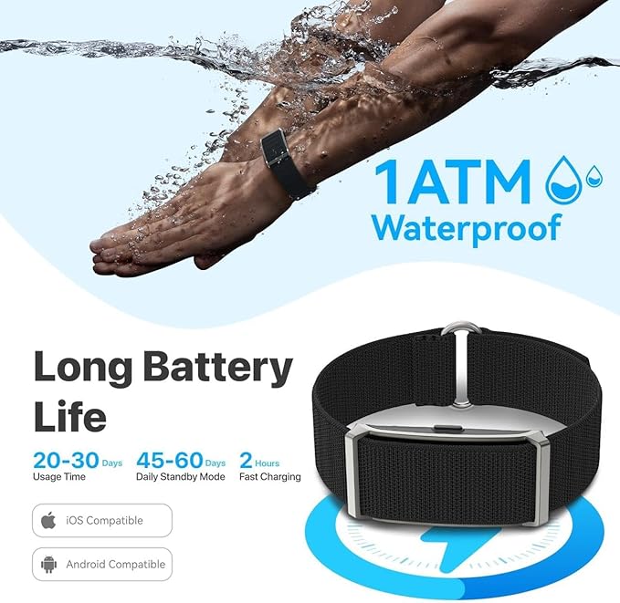 Smart Health Wristband for Women & Men - Activity Fitness Trackers Wearable Blood Pressure Monitor with Heart Rate and Sleep, Step Counter & Calories Tracker, IP68 Waterproof 173 Sport Modes