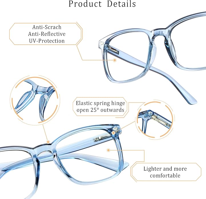 LifeArt Blue Light Blocking Glasses, Anti Eyestrain