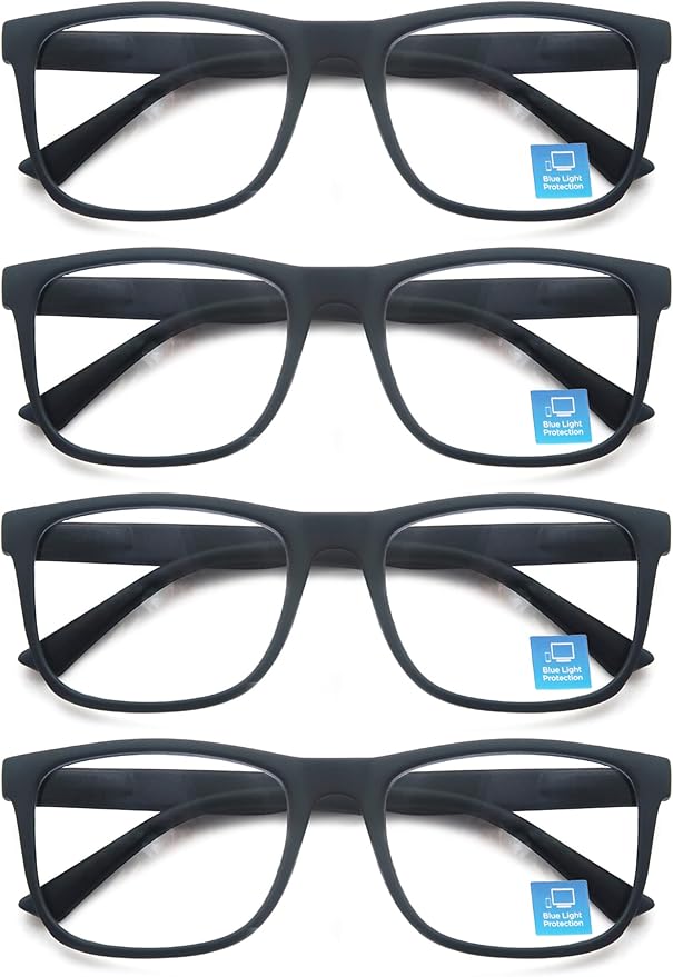 Blue Light Blocking Reading Glasses Men Large Oversized Square Readers Wide fit Cheaters for Men W/Big Head/Large Face