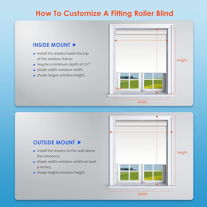 DENFOON Motorized Blinds with Remote,Thermal Electric Blinds【with Cover】,Customizable Automatic Roller Shades, Blackout Remote Control Blinds for Windows Upgrade to Smart Blinds, Gray