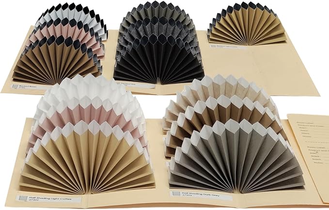 Yoolax Smart Cellular Shades, Motorized Arch Window Honeycomb Blinds Motorized Blinds with Remote Compatible with Alexa, Arch Cellular Shades Fabric Samples (Multi-Color)