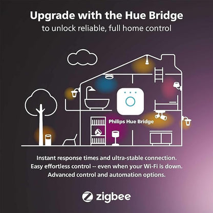 Philips Hue Enrave Medium Ceiling Lamp, White - White Ambiance Warm-to-Cool White Smart LED Light - 1 Pack - Control with Hue App - Compatible with Alexa, Google Assistant, and Apple Homekit
