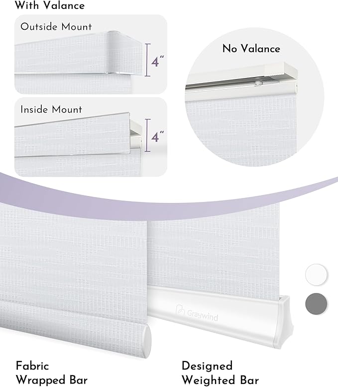 Graywind Rechargeable Smart Sliding Panels Compatible with Alexa Google Motorized Panel Track Blinds Remote Control for Patio Sliding Door Closet Door Width Up to 177" Custom Size (Jacquard White)