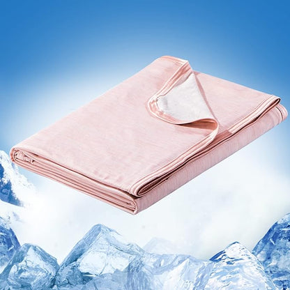Marchpower Arc-Chill Cooling Blanket for Hot Sleepers Queen Size, Double-Sided Design Japanese Cooling Fiber Absorbs Body Heat, Lightweight Soft Cold Blanket for Summer Sleeping Bed