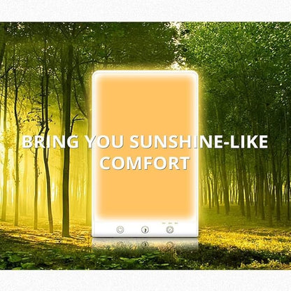 12000 Lux Light Therapy Lamp, with 2 Color Modes, 3 Brightness Levels, 3 Timer Settings, Touch Control UV-Free Sunlight Lamp,White