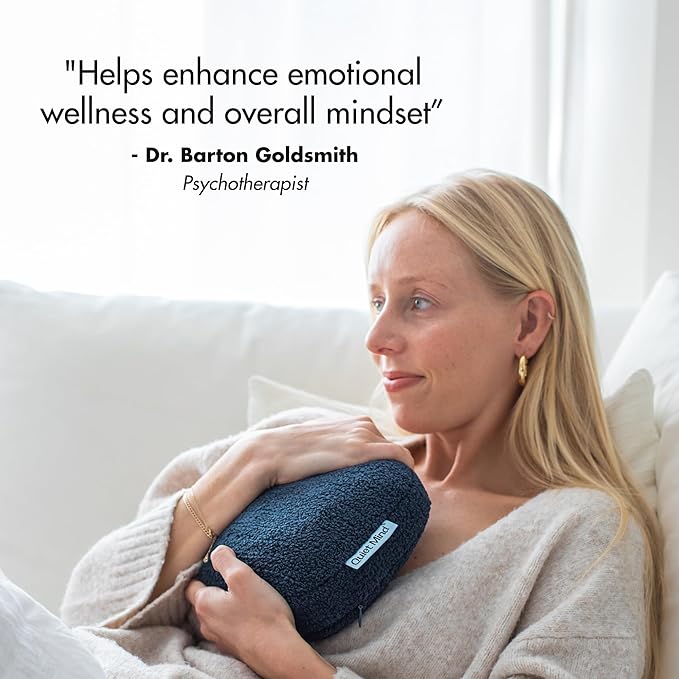 Quiet Mind Weighted Pillow for Adults 6 Lbs - Get Better Sleep - Sustainably Made and Chemical Free - Machine Washable (Small, Blueberry)