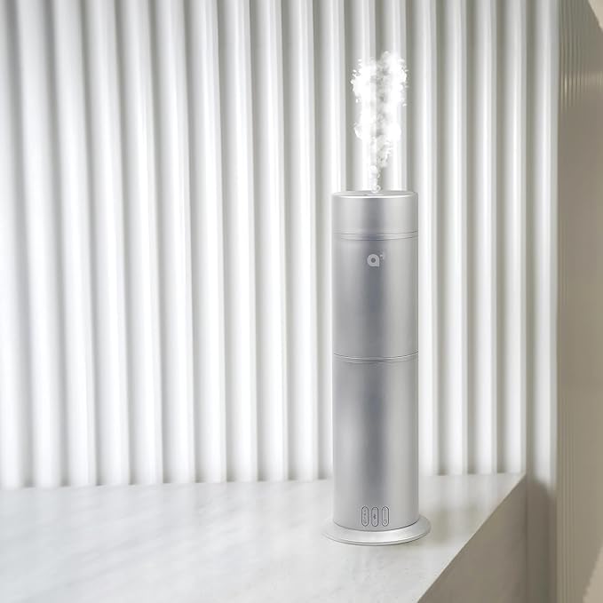 AROMAR Smart Waterless Oil Diffuser - Cold-Air Essential Scent Machine, App-Controlled, Covers 1000 Sq.Ft - Includes 'New York' Scent - Perfect for Home, Office, & Business use - Silver