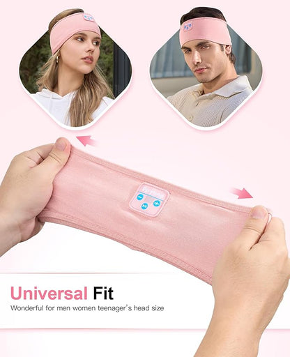 Perytong Sleep Headphones - Headband Headphones - Bluetooth Headband for Side Sleeper, Elastic Music Headphone Band Cozy ASMR Wireless Eye Mask Tech Gadgets Gifts for Women Men