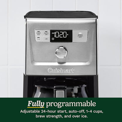 Cuisinart Coffee Maker, 14-Cup PerfecTemp Programmable Coffee Machine Glass Carafe with 1-4 Cup Setting, Brew Strength Control, Brew Pause, and Over Ice Function, White, DCC-3500W