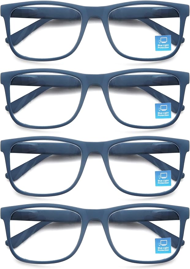 Blue Light Blocking Reading Glasses Men Large Oversized Square Readers Wide fit Cheaters for Men W/Big Head/Large Face