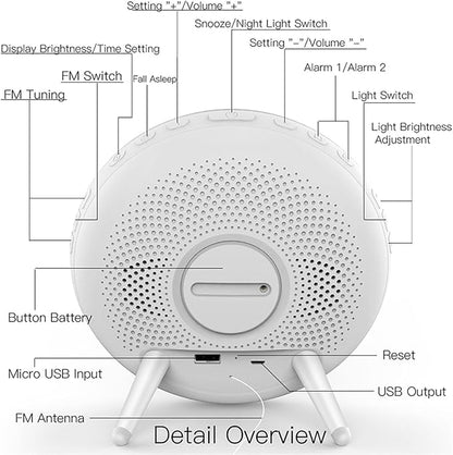 Alarm Clocks Smart Wake Up Light Workday Clock Sunrise/Sunset Simulation 4 Remote Control
