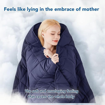 Topcee Weighted Blanket for Adults (20 lbs, 48" x 72") Twin Size Soft Cooling Heavy Blanket Sleeping, Apply to 130-160 lbs Body, Thick Breathable Blanket with Glass Bead, Easy Care