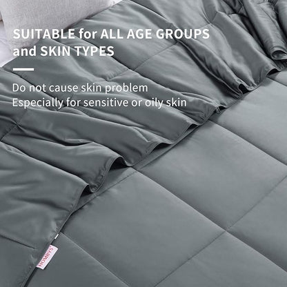 HOMBYS Lightweight Cooling Comforter Super King Size,100% Viscose Derived from Bamboo Shell Down Alternative Duvet Insert,Grey Soft All Season Comforter for Hot Sleepers,8 Corner Tabs