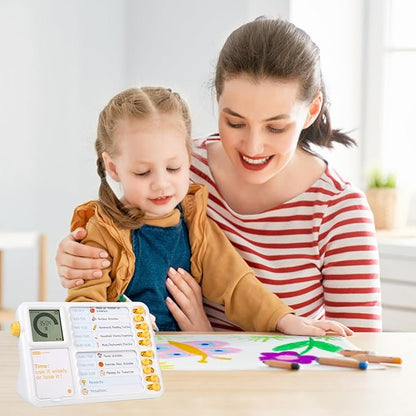 Visual Timer for Kids with Planning Board, ADHD Timer for Kids, Daily Chore Board-Checklist for Autism, Visual Schedule, Time Management, Silence Timer for Home School