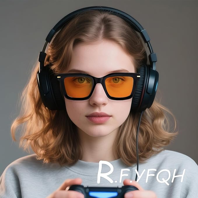 Sleep Blue Light Blocking Glasses for Men and Women, Computer Gaming Glasses Anti Eyestrain & UV Glare