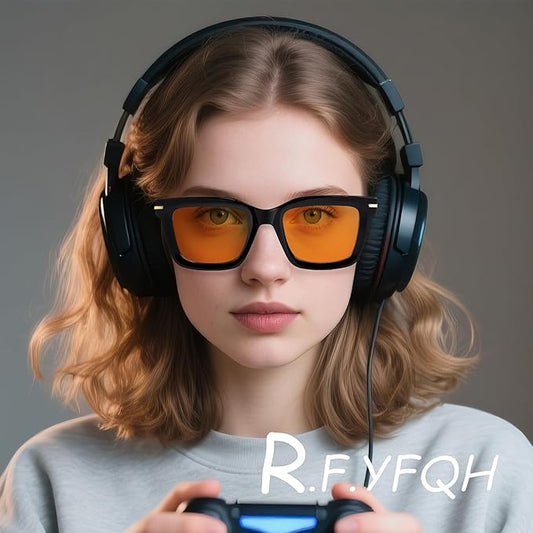 Sleep Blue Light Blocking Glasses for Men and Women, Computer Gaming Glasses Anti Eyestrain & UV Glare
