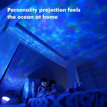 TOMNEW Ocean Wave Projector, Night Light Projector with Remote Control Timer 8 Colors LED Lighting Modes Music Speaker Water Lamp for Kids Adults Bedroom Living Room Party Decorations (Black)