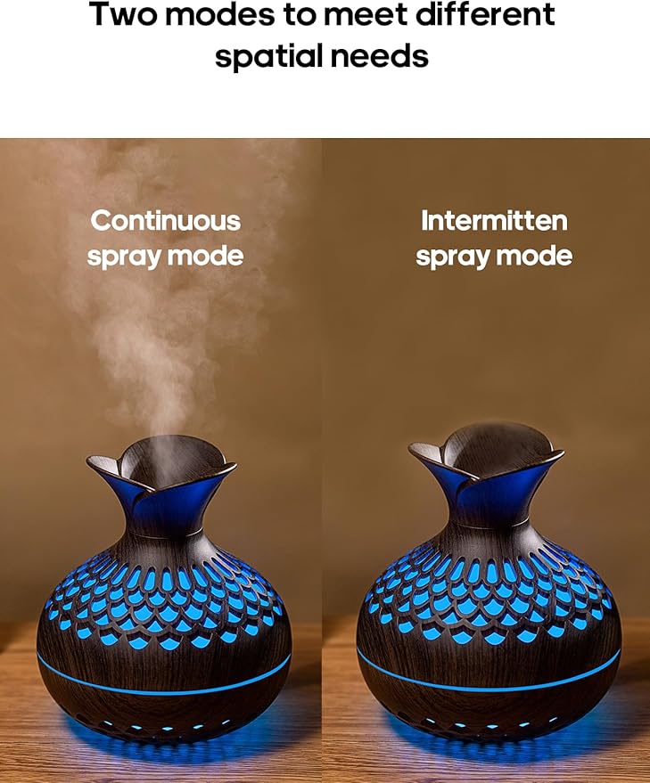 Portable Small Cool Mist Humidifiers - Desktop Humidifier for Office, Car, Pets, Plants, Bedroom, Yoga, Travel, Baby, Room with LED Night Light & Auto Shutoff, Quite Mist Air Humidifier (Light Color)